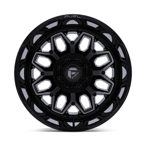Fuel Offroad D875 FLUX DUALLY Gloss Black Brush Fc Gray Dddt 20x8.25 -246 8x165.1mm 117mm - Wheelwiz