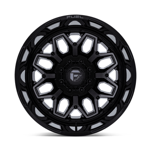 Fuel Offroad D875 FLUX DUALLY Gloss Black Brush Fc Gray Dddt 20x8.25 -246 8x210mm 154.3mm