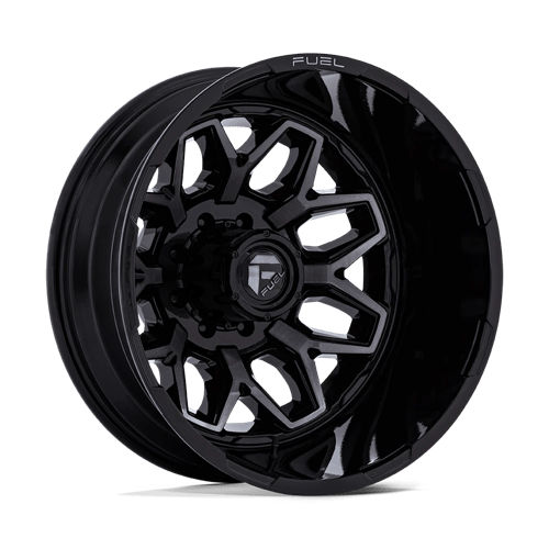 Fuel Offroad D875 FLUX DUALLY Gloss Black Brush Fc Gray Dddt 20x8.25 -227 8x165.1mm 117mm