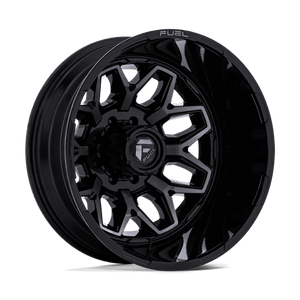 Fuel Offroad D875 FLUX DUALLY Gloss Black Brush Fc Gray Dddt 20x8.25 -227 8x165.1mm 117mm