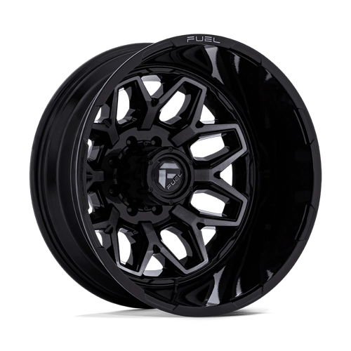 Fuel Offroad D875 FLUX DUALLY Gloss Black Brush Fc Gray Dddt 20x8.25 -246 8x210mm 154.3mm