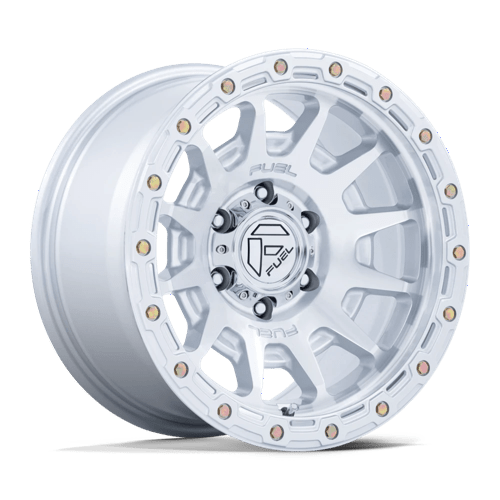 Fuel Offroad FC884 FORTRESS Gloss Silver W/ Machined Face 18x9 +20 5x127mm 71.5mm - Wheelwiz