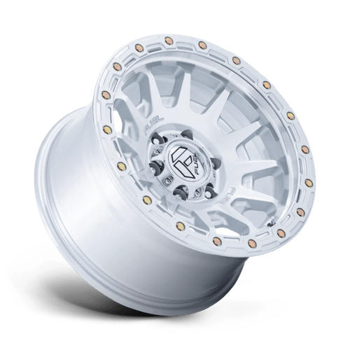 Fuel Offroad FC884 FORTRESS Gloss Silver W/ Machined Face 17x9 -12 6x139.7mm 106.1mm - Wheelwiz