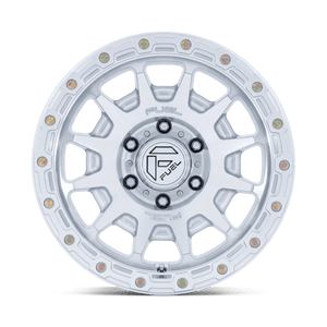 Fuel Offroad FC884 FORTRESS Gloss Silver W/ Machined Face 17x9 -12 6x139.7mm 106.1mm - Wheelwiz