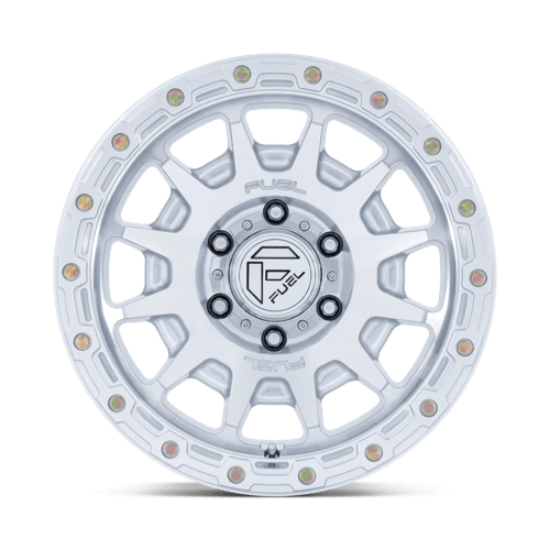 Fuel Offroad FC884 FORTRESS Gloss Silver W/ Machined Face 18x9 +20 6x139.7mm 106.1mm - Wheelwiz