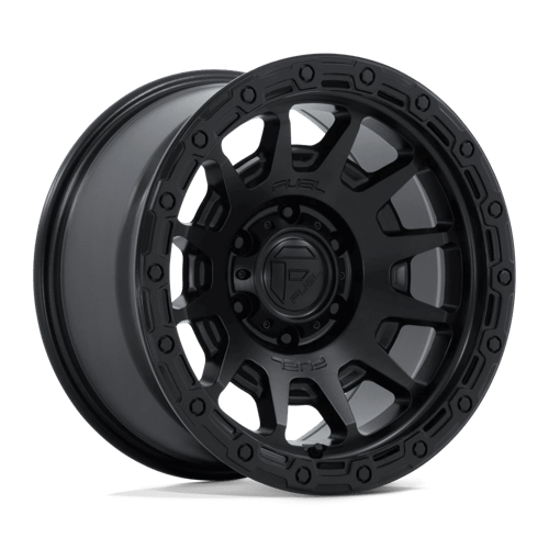Fuel Offroad FC884 FORTRESS Matte Black W/ Gloss Black Lip 17x8.5 +25 6x139.7mm 106.1mm - Wheelwiz