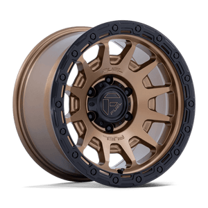 Fuel Offroad FC884 FORTRESS Matte Bronze W Gloss Black Lip 17x8.5 +25 6x120mm 66.9mm