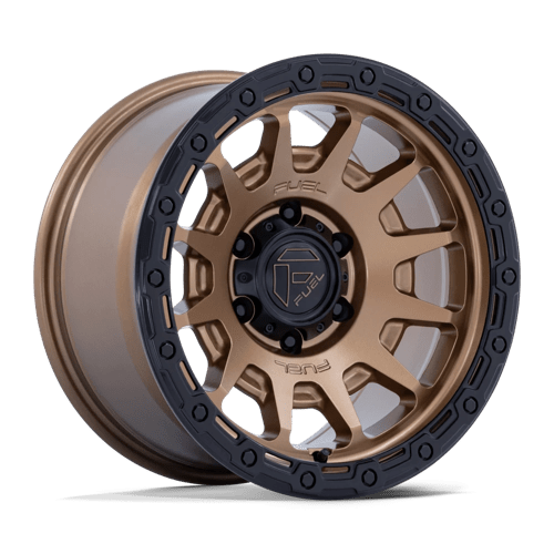 Fuel Offroad FC884 FORTRESS Matte Bronze W Gloss Black Lip 17x8.5 0 6x120mm 66.9mm - Wheelwiz