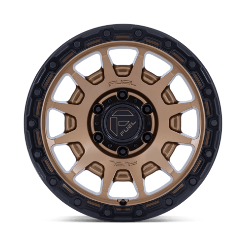 Fuel Offroad FC884 FORTRESS Matte Bronze W Gloss Black Lip 18x9 +20 6x139.7mm 106.1mm - Wheelwiz