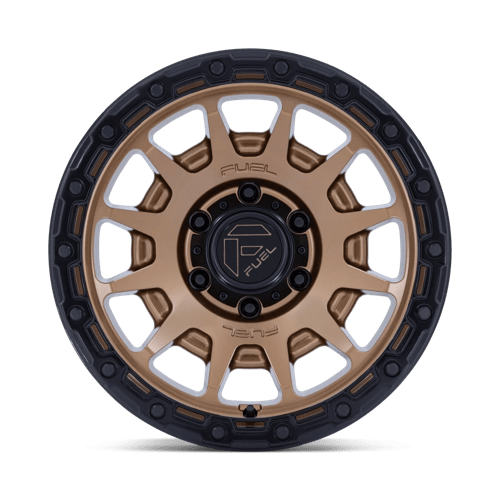 Fuel Offroad FC884 FORTRESS Matte Bronze W Gloss Black Lip 18x9 +20 6x114.3mm 66.1mm - Wheelwiz