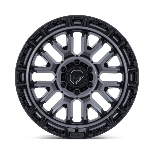 Fuel Offroad FC890 RAIL Gloss Gunmetal W/ G-blk Lip 17x9 +1 6x139.7mm 106.1mm - Wheelwiz