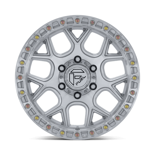 Fuel Offroad FC908 PUMA Gloss Silver W/ Machined Face 17x9 -12 5x127mm 71.5mm