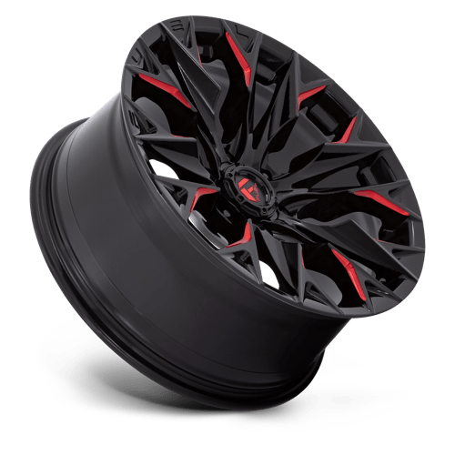 Fuel Offroad D823 FLAME Gloss Black Mill W/ Candy Red 20x9 +1 6x135mm 87.1mm - Wheelwiz