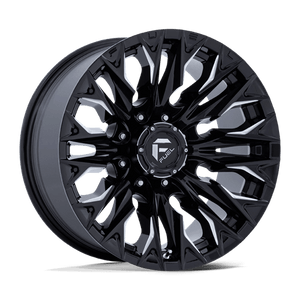 Fuel Offroad D803 FLAME Gloss Black Milled 20x9 +1 8x180mm 124.2mm - Wheelwiz