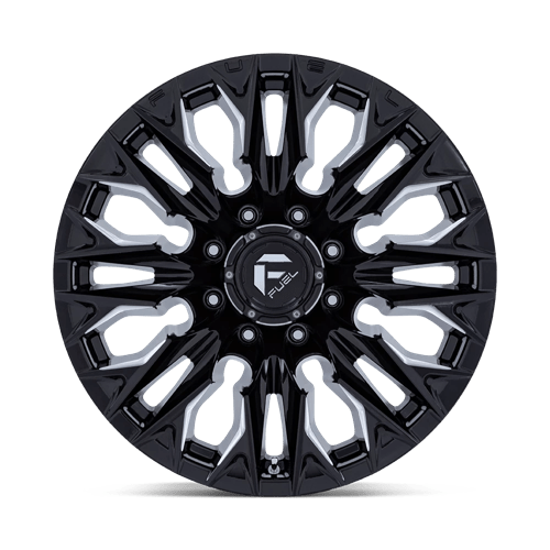 Fuel Offroad D803 FLAME Gloss Black Milled 20x9 +1 8x165.1mm 125.1mm - Wheelwiz