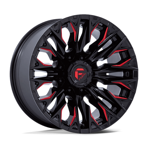 Fuel Offroad D823 FLAME Gloss Black Mill W/ Candy Red 20x9 +20 8x165.1mm 125.1mm - Wheelwiz