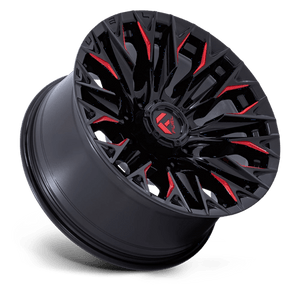 Fuel Offroad D823 FLAME Gloss Black Mill W/ Candy Red 20x9 +20 8x165.1mm 125.1mm - Wheelwiz