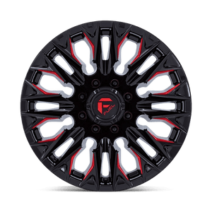 Fuel Offroad D823 FLAME Gloss Black Mill W/ Candy Red 20x9 +20 8x165.1mm 125.1mm - Wheelwiz