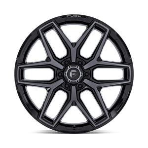 Fuel Offroad FLUX Gloss Black Brush Fc Gray Dddt 20x10 -18 6x139.7mm 106.1mm - Wheelwiz
