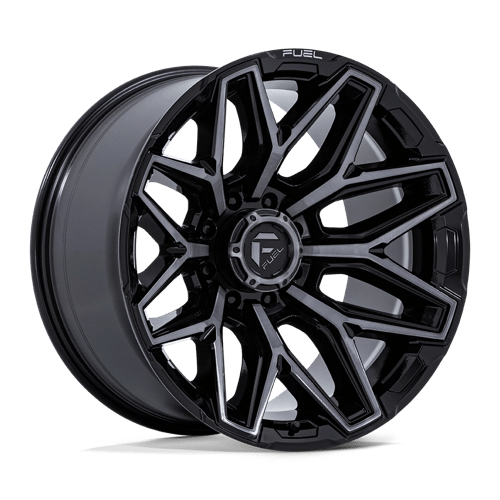 Fuel Offroad FLUX Gloss Black Brush Fc Gray Dddt 22x10 -18 8x165.1mm 125.1mm - Wheelwiz
