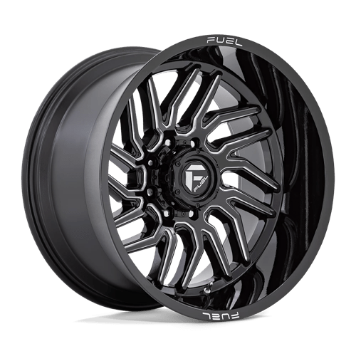 Fuel Offroad D807 HURRICANE Gloss Black Milled 22x12 -44 8x180mm 124.2mm - Wheelwiz