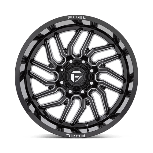 Fuel Offroad D807 HURRICANE Gloss Black Milled 22x12 -44 8x180mm 124.2mm - Wheelwiz