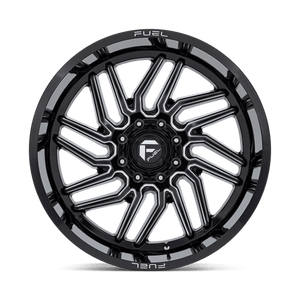 Fuel Offroad D807 HURRICANE Gloss Black Milled 24x12 -44 8x165.1mm 125.1mm - Wheelwiz