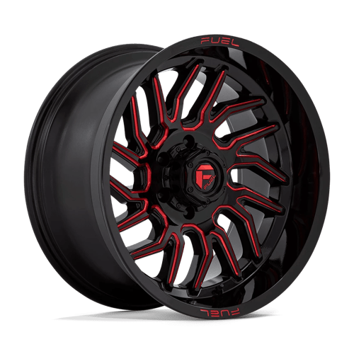 Fuel Offroad D808 HURRICANE Gloss Black Milled Red Tint 20x10 -18 6x135mm 87.1mm - Wheelwiz