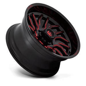 Fuel Offroad D808 HURRICANE Gloss Black Milled Red Tint 20x10 -18 6x139.7mm 106.1mm - Wheelwiz