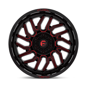 Fuel Offroad D808 HURRICANE Gloss Black Milled Red Tint 20x10 -18 6x139.7mm 106.1mm - Wheelwiz