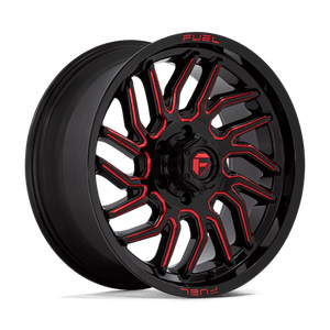 Fuel Offroad D808 HURRICANE Gloss Black Milled Red Tint 20x9 +20 6x135mm 87.1mm - Wheelwiz