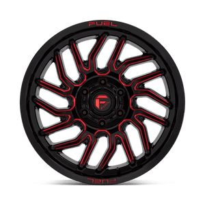 Fuel Offroad D808 HURRICANE Gloss Black Milled Red Tint 20x9 +20 6x139.7mm 106.1mm - Wheelwiz