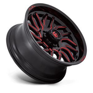 Fuel Offroad D808 HURRICANE Gloss Black Milled Red Tint 20x9 +1 6x139.7mm 106.1mm - Wheelwiz