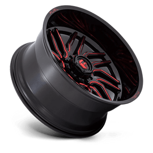 Fuel Offroad D808 HURRICANE Gloss Black Milled Red Tint 24x12 -44 8x170mm 125.1mm - Wheelwiz