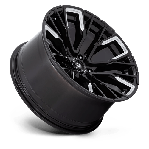 Fuel Offroad D849 REBAR Gloss Black Milled 20x10 -18 5x139.7mm 78.1mm - Wheelwiz