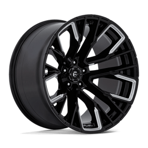 Fuel Offroad D849 REBAR Gloss Black Milled 22x12 -44 5x139.7mm 78.1mm - Wheelwiz