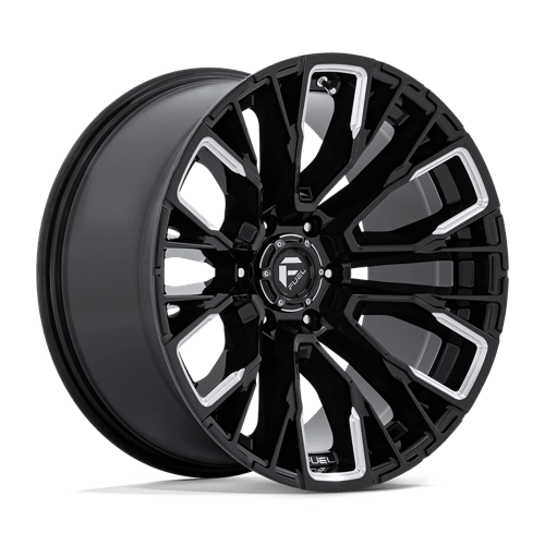 Fuel Offroad D849 REBAR Gloss Black Milled 17x9 -12 6x135mm 87.1mm - Wheelwiz