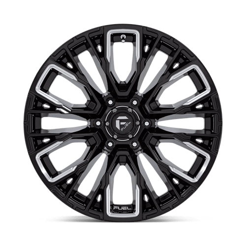 Fuel Offroad D849 REBAR Gloss Black Milled 20x10 -18 6x139.7mm 106.1mm - Wheelwiz