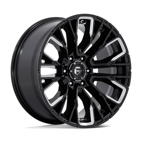 Fuel Offroad D849 REBAR Gloss Black Milled 20x9 +1 6x139.7mm 106.1mm - Wheelwiz