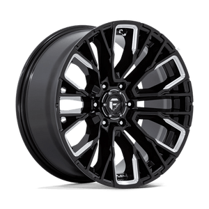 Fuel Offroad D849 REBAR Gloss Black Milled 20x9 +1 6x139.7mm 106.1mm - Wheelwiz