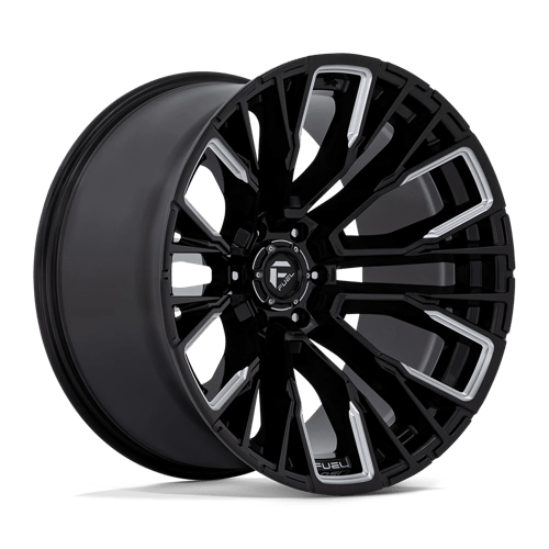Fuel Offroad D849 REBAR Gloss Black Milled 22x12 -44 6x135mm 87.1mm - Wheelwiz