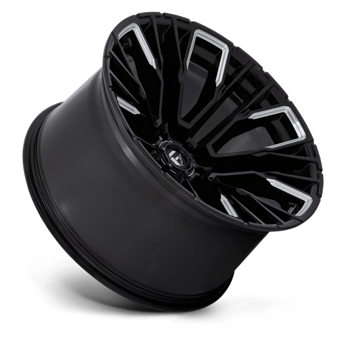 Fuel Offroad D849 REBAR Gloss Black Milled 22x12 -44 6x139.7mm 106.1mm - Wheelwiz