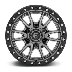 Fuel Offroad D680 REBEL Matte Gunmetal Black Bead Ring 16x8 +1 6x139.7mm 106.1mm