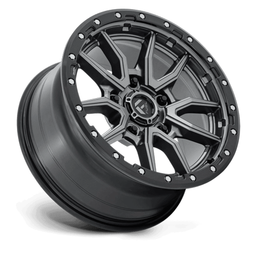 Fuel Offroad D680 REBEL Matte Gunmetal Black Bead Ring 17x9 +1 5x150mm 110.1mm