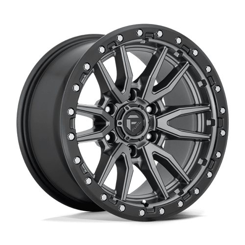 Fuel Offroad D680 REBEL Matte Gunmetal Black Bead Ring 17x9 -12 6x135mm 87.1mm