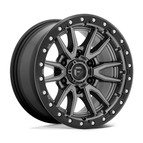 Fuel Offroad D680 REBEL Matte Gunmetal Black Bead Ring 20x9 +1 6x139.7mm 106.1mm