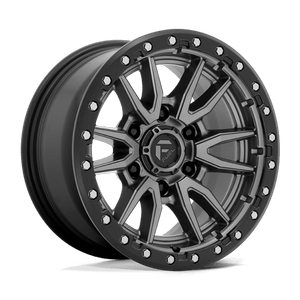 Fuel Offroad D680 REBEL Matte Gunmetal Black Bead Ring 20x10 -18 8x165.1mm 125.1mm
