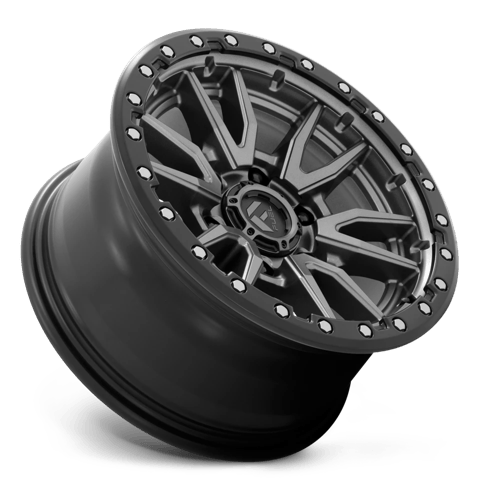 Fuel Offroad D680 REBEL Matte Gunmetal Black Bead Ring 17x9 +1 6x120mm 67.1mm