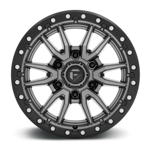 Fuel Offroad D680 REBEL Matte Gunmetal Black Bead Ring 17x9 +1 6x120mm 67.1mm