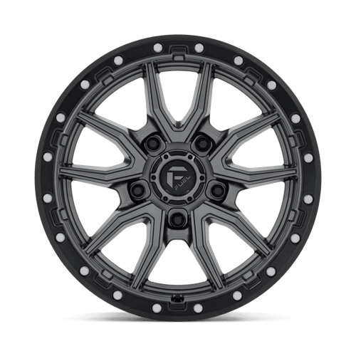 Fuel Offroad D680 REBEL Matte Gunmetal Black Bead Ring 18x9 -12 5x139.7mm 78.1mm - Wheelwiz